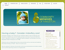 Tablet Screenshot of kingstonmidwives.ca